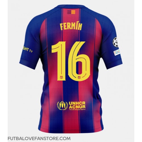Barcelona Fermin Lopez #16 Domáci futbalový dres 2025-26 Krátky Rukáv Barcelona Fermin Lopez #16 Domáci futbalový dres 2025-26 Krátky Rukáv